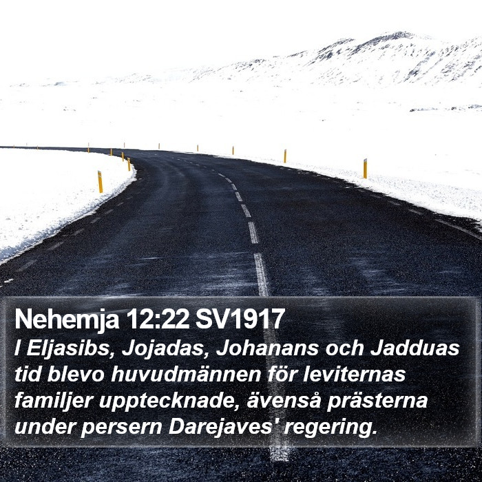 Nehemja 12:22 SV1917 Bible Study