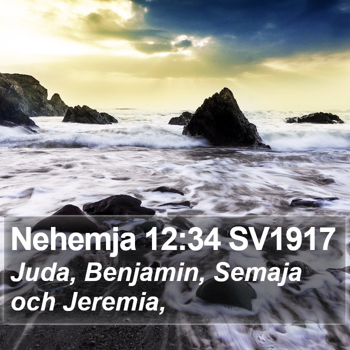 Nehemja 12:34 SV1917 Bible Study