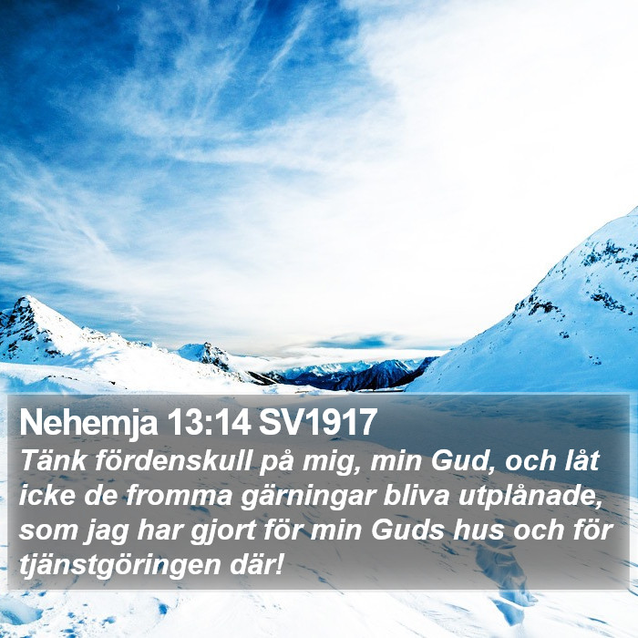 Nehemja 13:14 SV1917 Bible Study