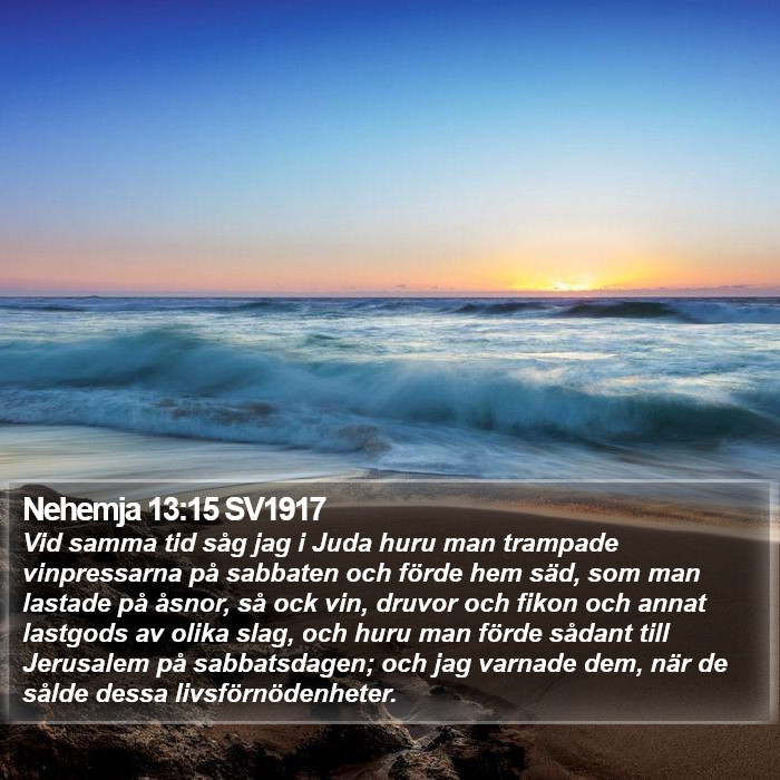 Nehemja 13:15 SV1917 Bible Study