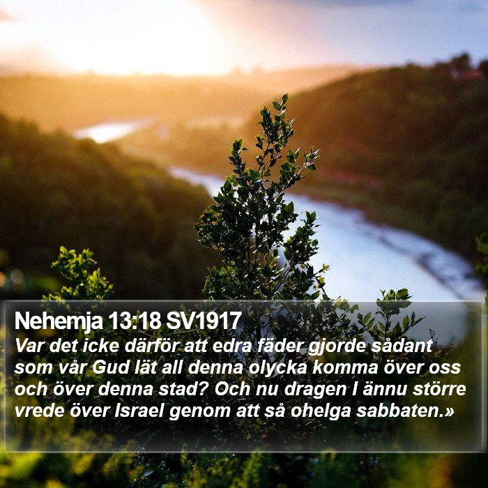 Nehemja 13:18 SV1917 Bible Study