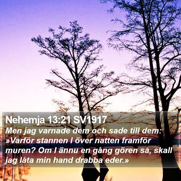 Nehemja 13:21 SV1917 Bible Study