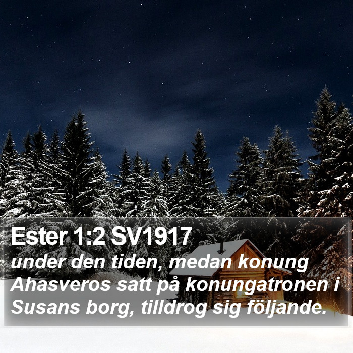 Ester 1:2 SV1917 Bible Study