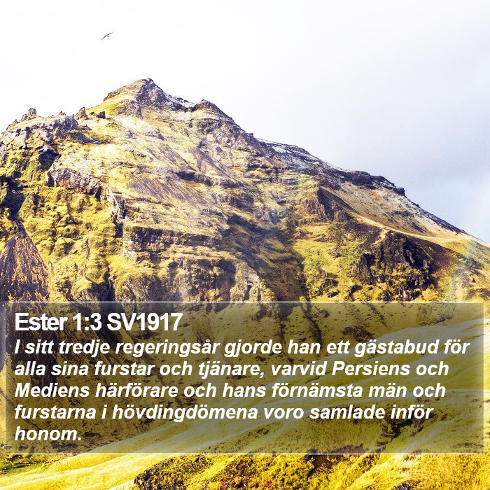 Ester 1:3 SV1917 Bible Study