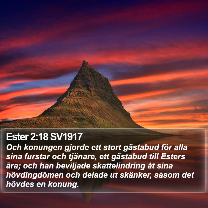 Ester 2:18 SV1917 Bible Study