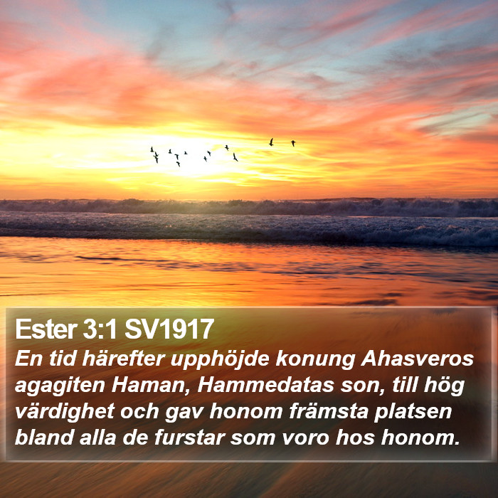 Ester 3:1 SV1917 Bible Study