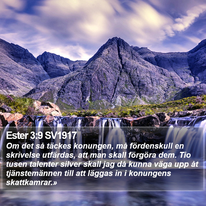 Ester 3:9 SV1917 Bible Study