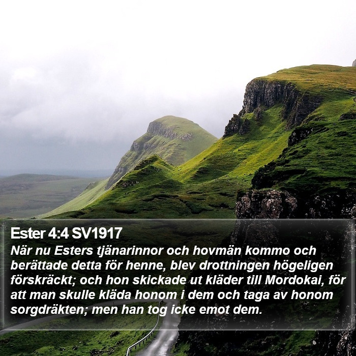 Ester 4:4 SV1917 Bible Study