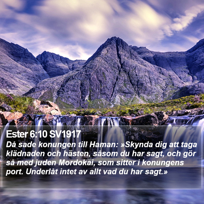 Ester 6:10 SV1917 Bible Study