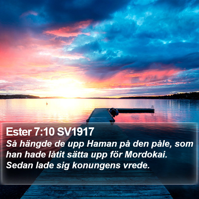 Ester 7:10 SV1917 Bible Study