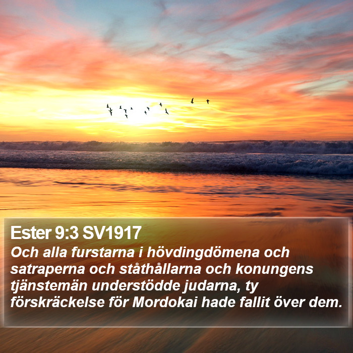 Ester 9:3 SV1917 Bible Study