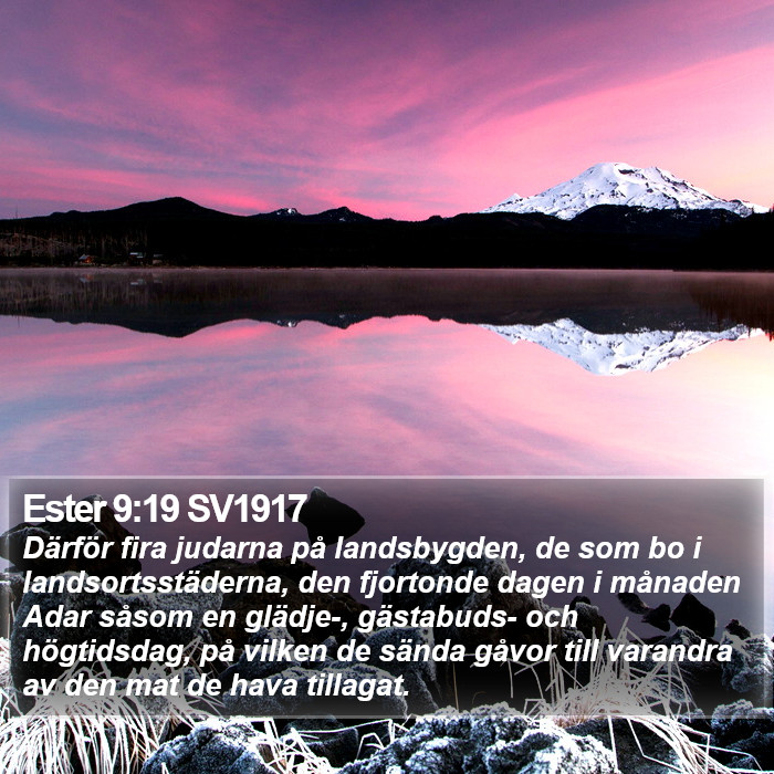 Ester 9:19 SV1917 Bible Study