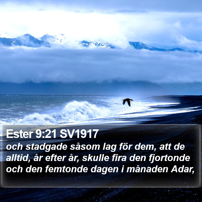 Ester 9:21 SV1917 Bible Study