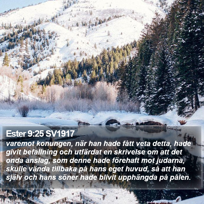 Ester 9:25 SV1917 Bible Study