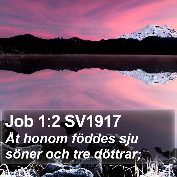 Job 1:2 SV1917 Bible Study