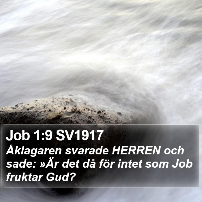 Job 1:9 SV1917 Bible Study