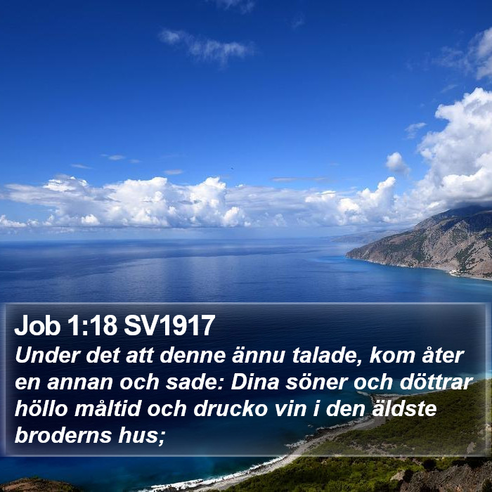 Job 1:18 SV1917 Bible Study