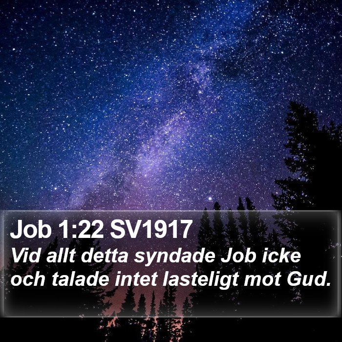 Job 1:22 SV1917 Bible Study