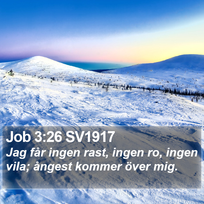 Job 3:26 SV1917 Bible Study