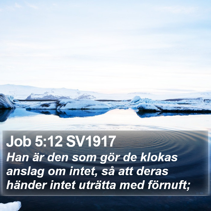 Job 5:12 SV1917 Bible Study
