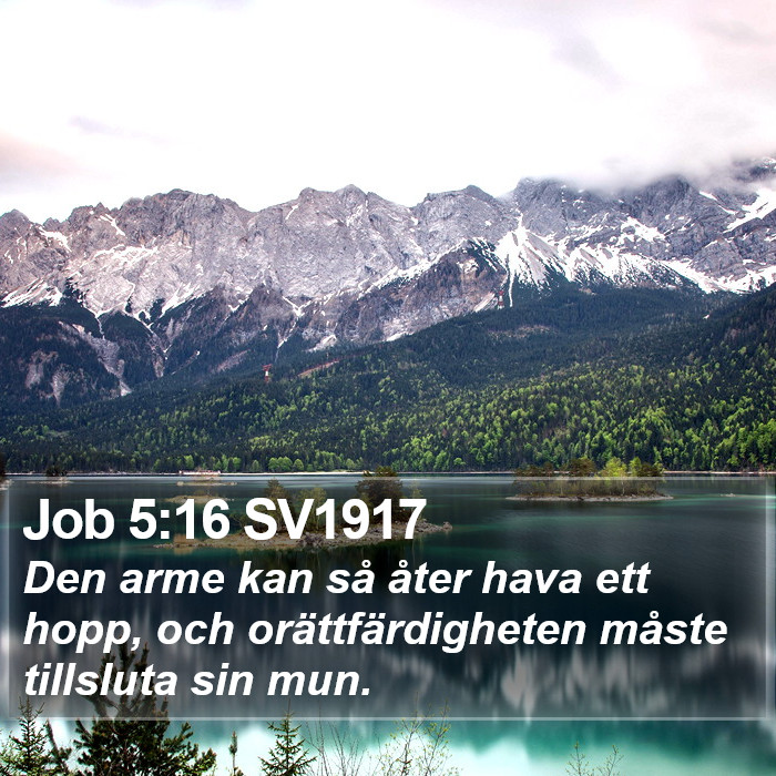Job 5:16 SV1917 Bible Study