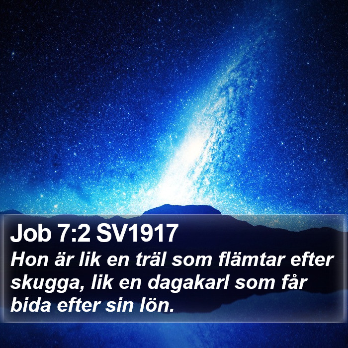 Job 7:2 SV1917 Bible Study