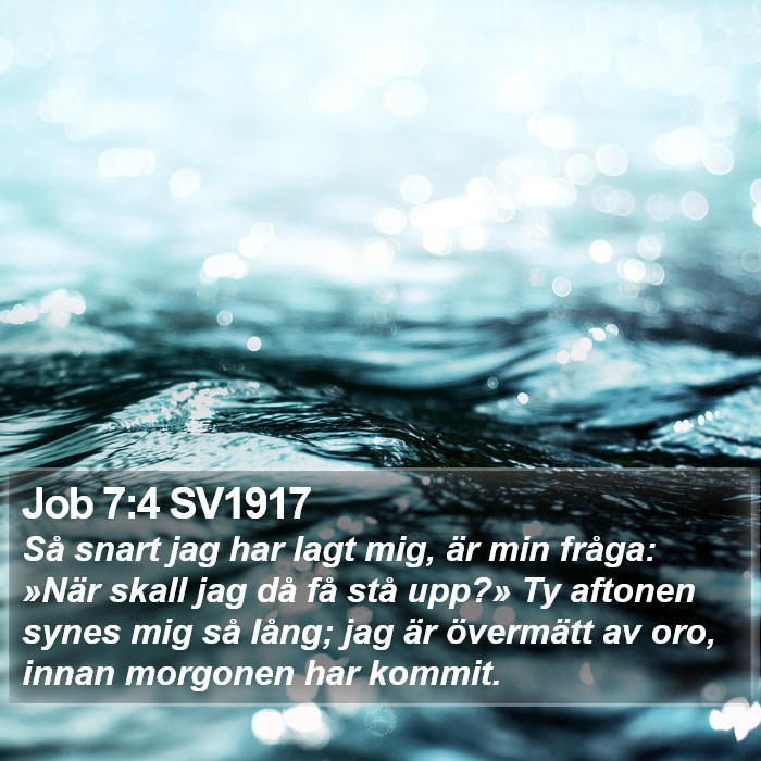 Job 7:4 SV1917 Bible Study