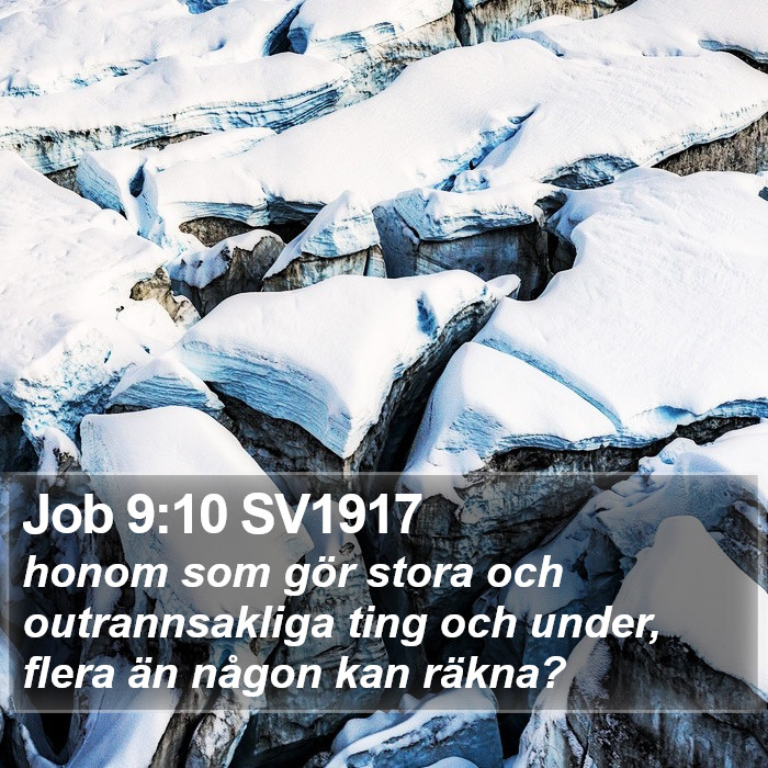 Job 9:10 SV1917 Bible Study