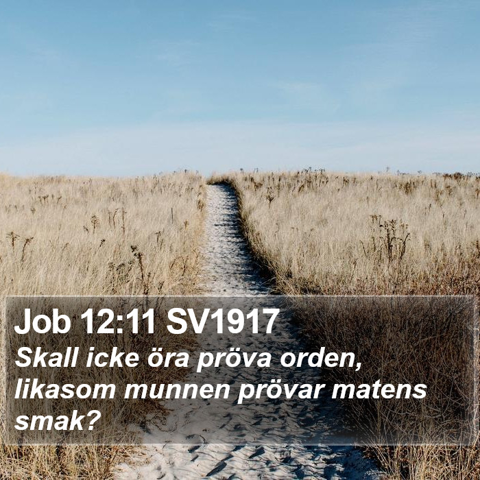 Job 12:11 SV1917 Bible Study