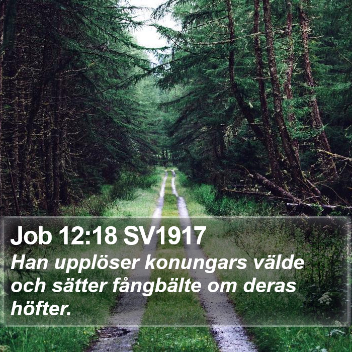 Job 12:18 SV1917 Bible Study