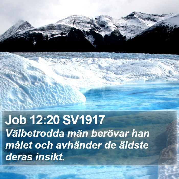 Job 12:20 SV1917 Bible Study