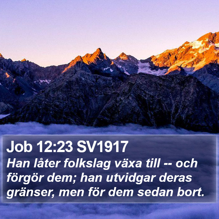 Job 12:23 SV1917 Bible Study