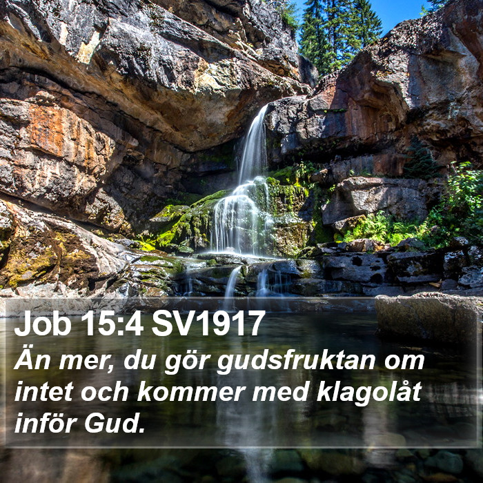 Job 15:4 SV1917 Bible Study