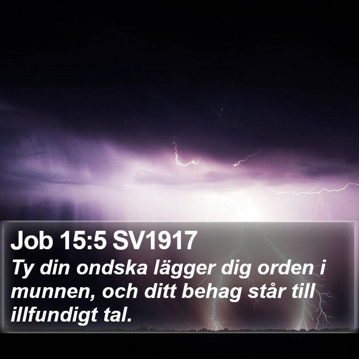 Job 15:5 SV1917 Bible Study