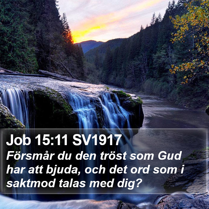 Job 15:11 SV1917 Bible Study