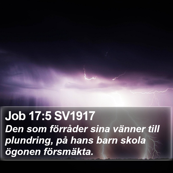 Job 17:5 SV1917 Bible Study