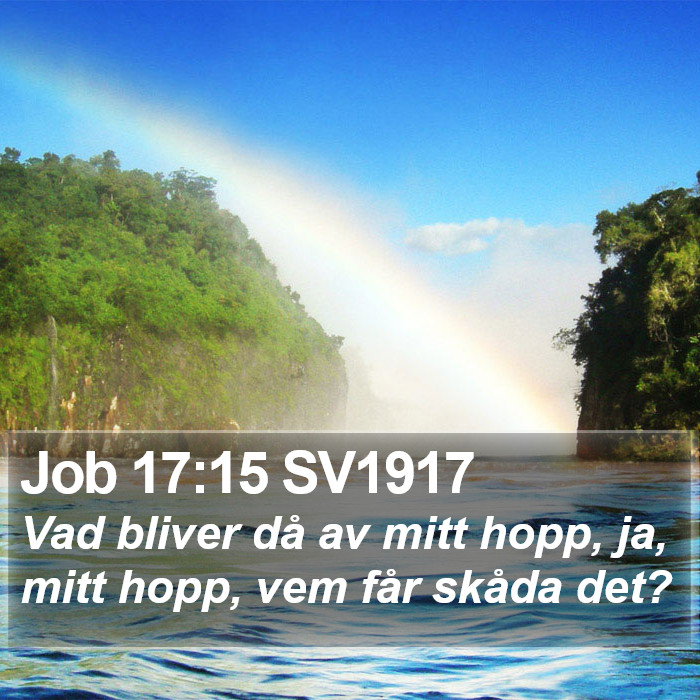 Job 17:15 SV1917 Bible Study