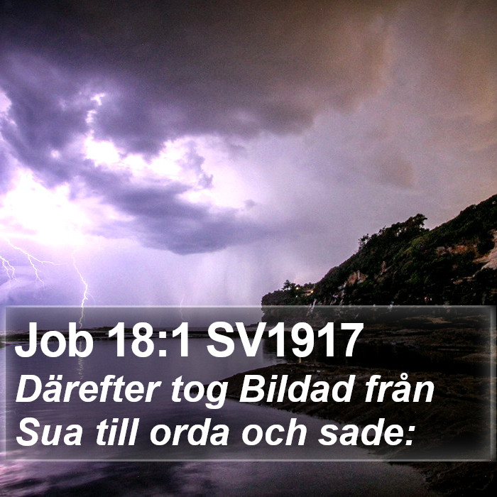 Job 18:1 SV1917 Bible Study