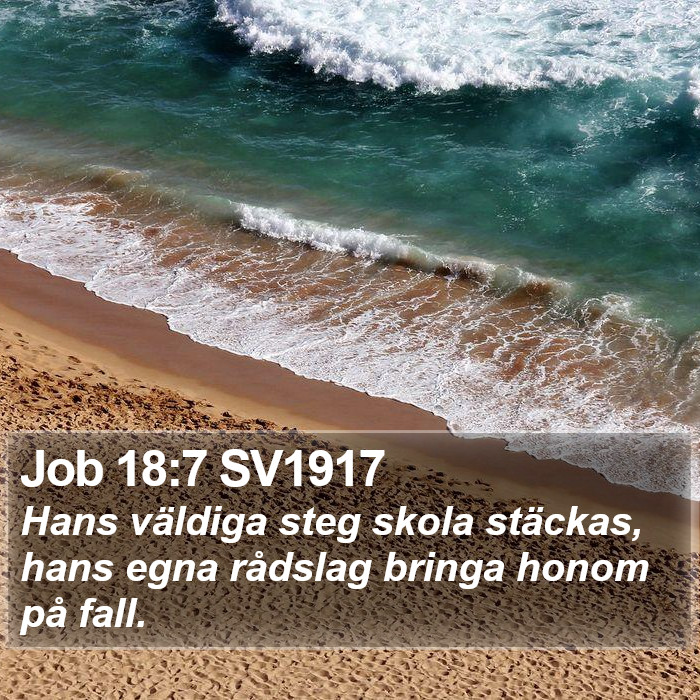 Job 18:7 SV1917 Bible Study