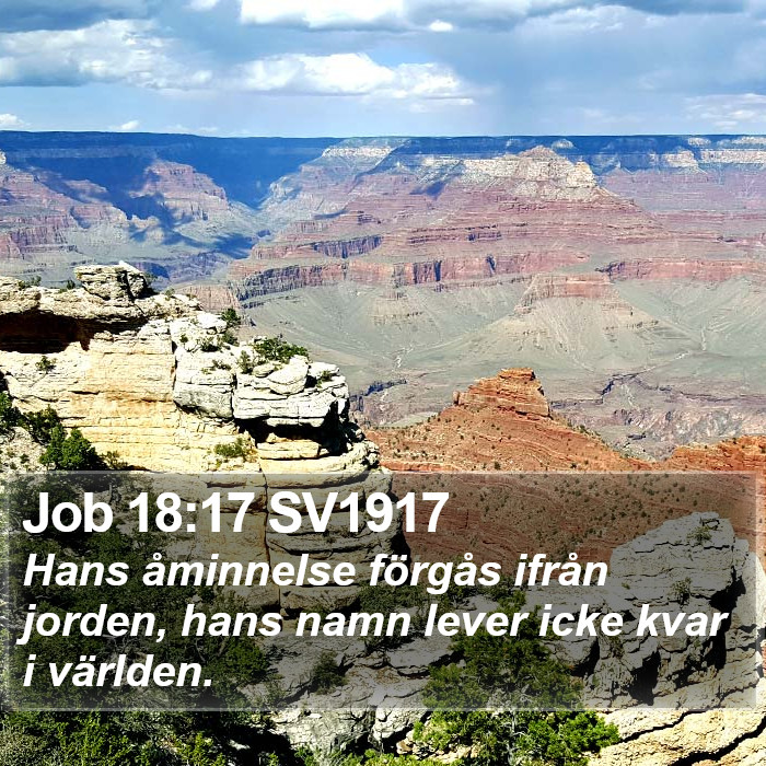 Job 18:17 SV1917 Bible Study