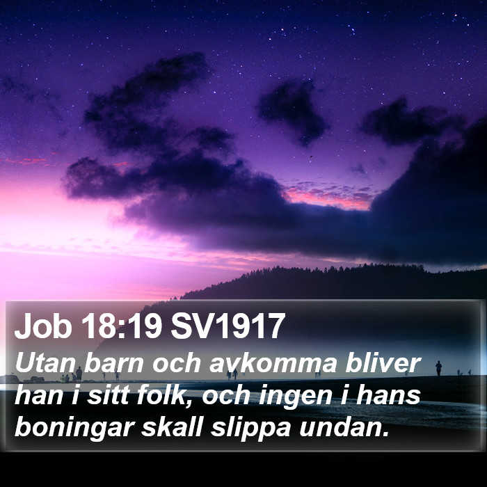 Job 18:19 SV1917 Bible Study