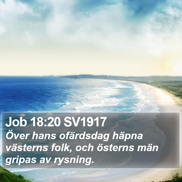 Job 18:20 SV1917 Bible Study