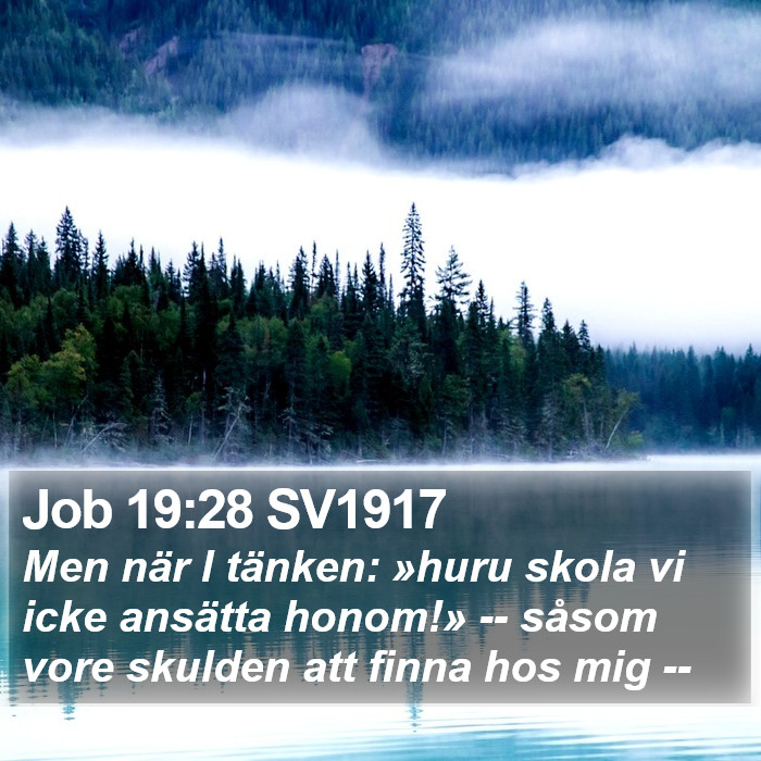 Job 19:28 SV1917 Bible Study