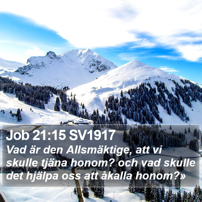 Job 21:15 SV1917 Bible Study