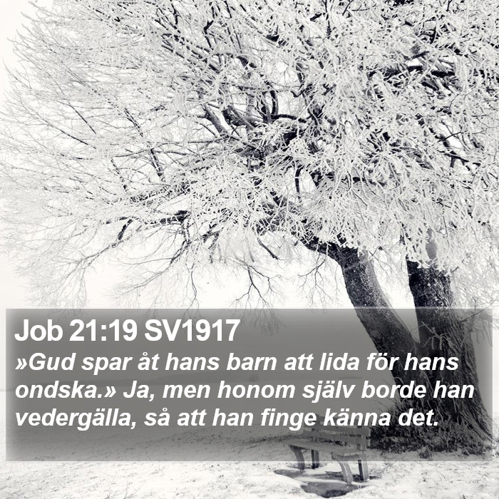 Job 21:19 SV1917 Bible Study