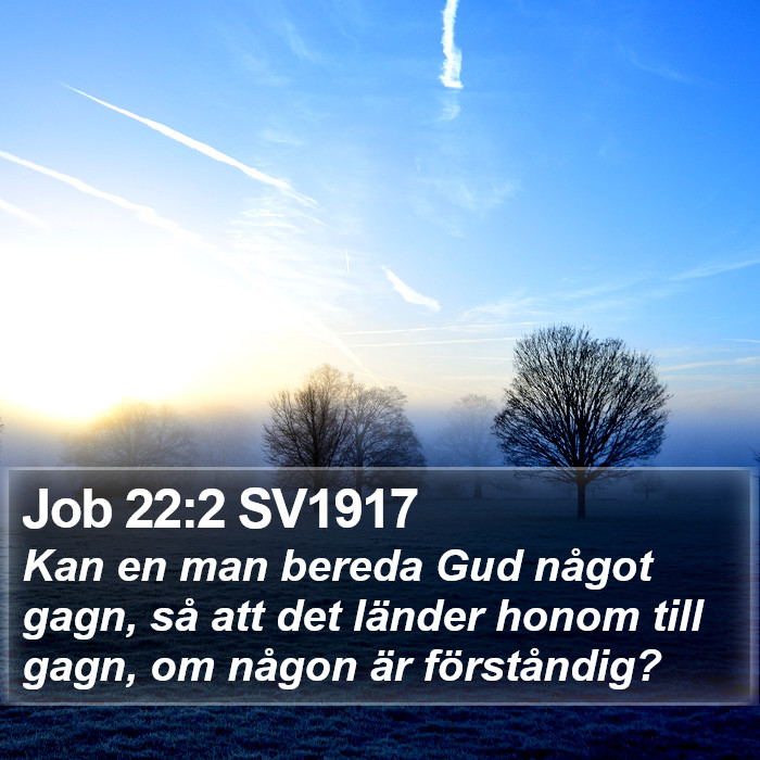 Job 22:2 SV1917 Bible Study