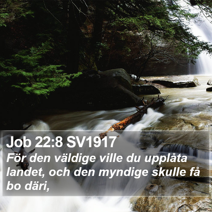 Job 22:8 SV1917 Bible Study