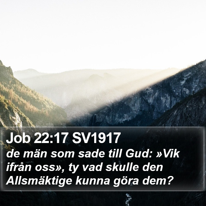 Job 22:17 SV1917 Bible Study