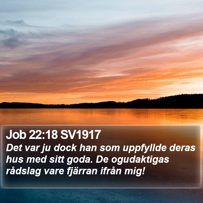 Job 22:18 SV1917 Bible Study