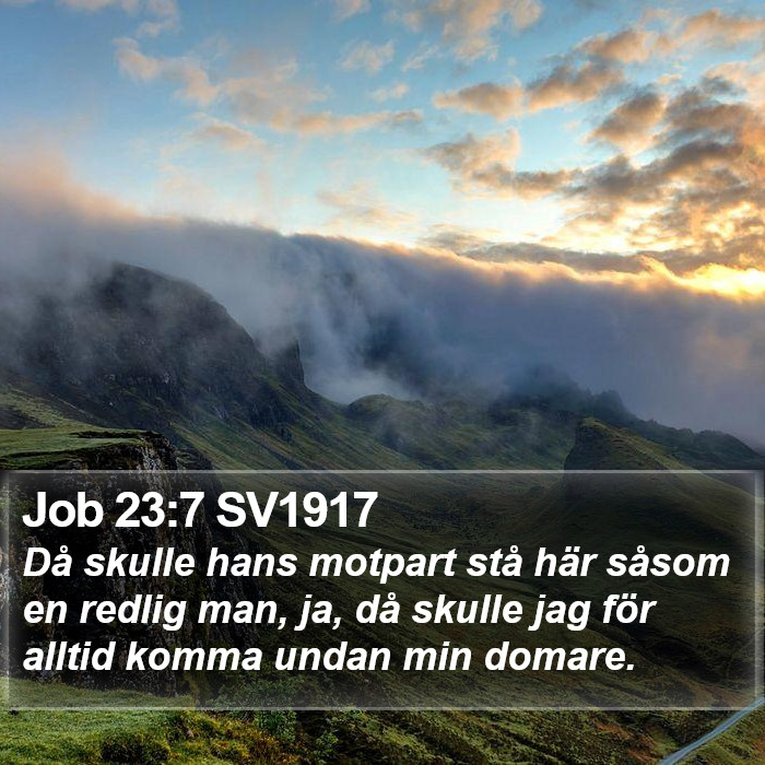 Job 23:7 SV1917 Bible Study